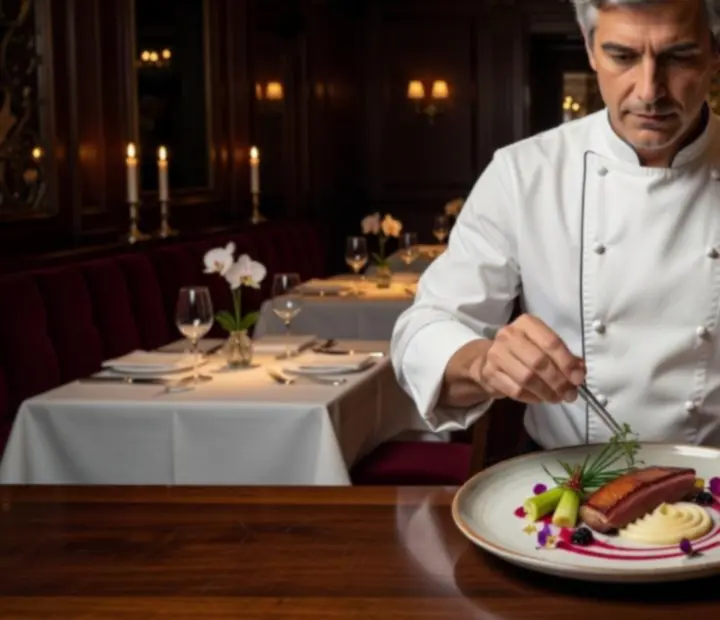 Présentation cinématographique d'un menu dégustation gastronomique